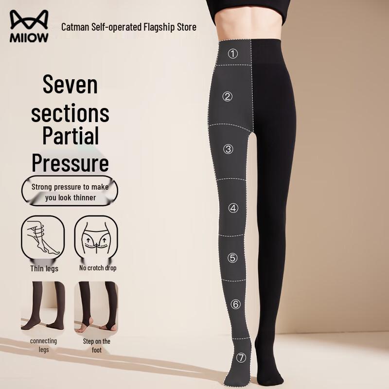 MaoRen Damen High-Waist Schlankmachende Druck-Leggings