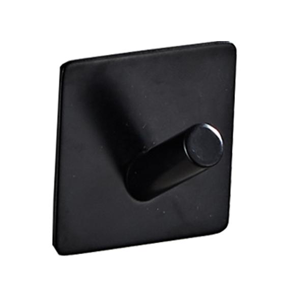 Self-Adhesive Coat Rack Hook Black Brushed White Stainless Steel Wall Mounting Without Drilling for Clothes