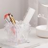 Vintage Makeup Brush Storage Drum Plastic Desktop Sorting Box Beauty Brush Brush Pen Drum Dressing Table Eyebrow Brush Storage Drum
