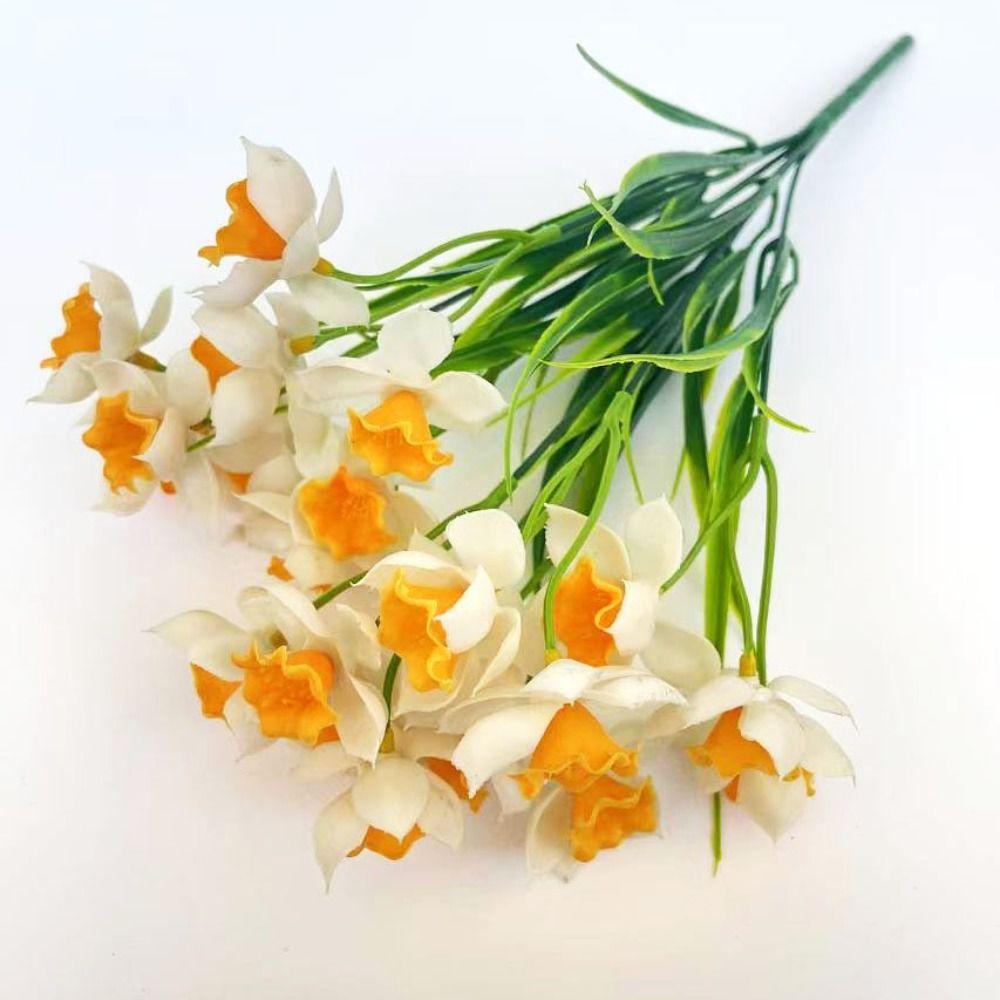 Hohe Qualität DIY Blumige Künstliche Narzissen Herbstdekoration Realistisch Realistische Blumen Weiche Simulationsblumen Valentinstagsgeschenk
