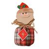 Christmas Drawstring Gift Bag 3D Plush Reindeer Santa Snowman Fruit Sacks Reusable Fabric Candies