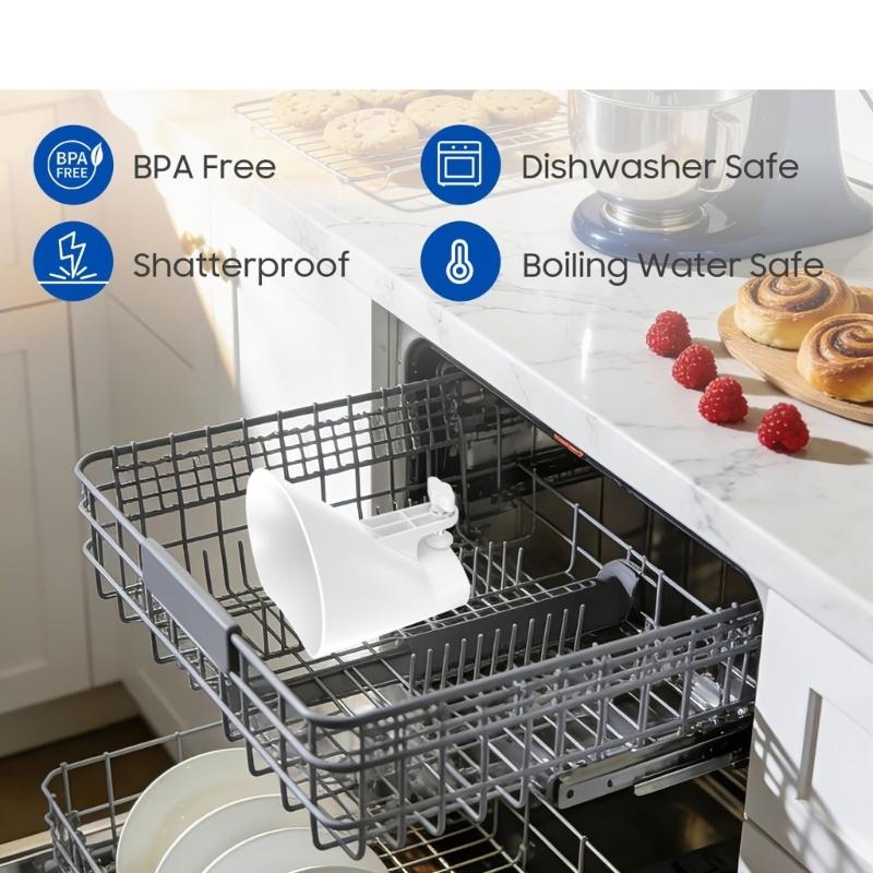 Practical Plastic Mixing Bowl Funnel Pouring Chutes Attachment Mixer Replacement Part Suitable for Most Stand Mixers
