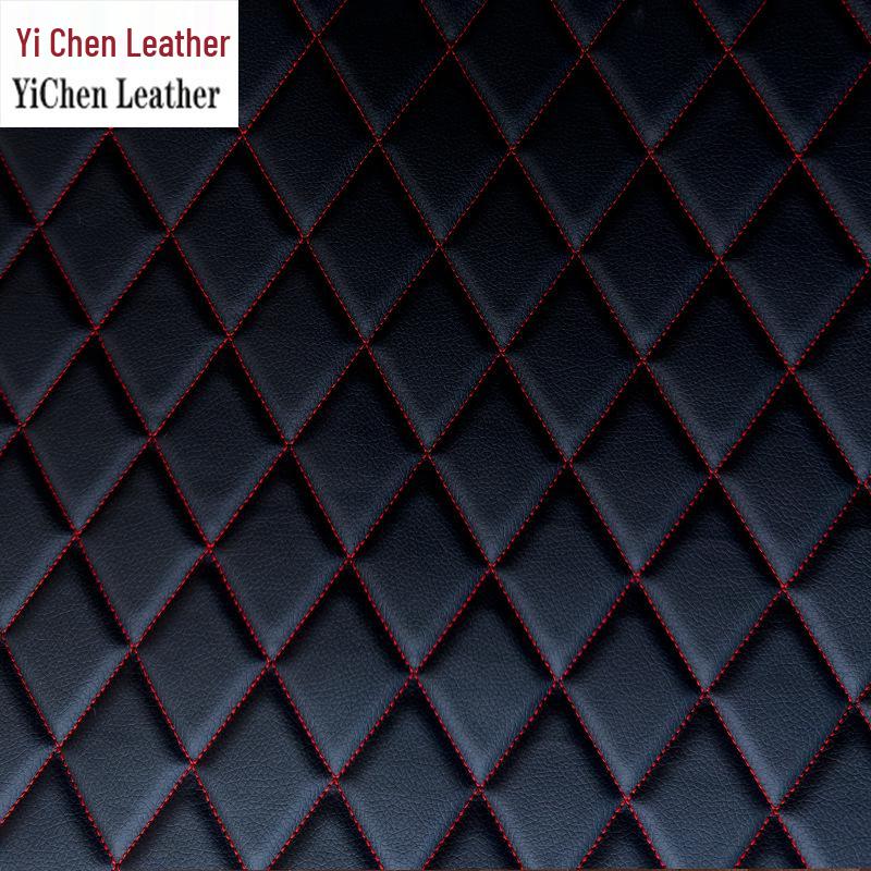 Verdikte Faux Lederen Auto Interieur Hemelbekleding & Vloermat met Borduurdetails