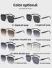 2025 Trendy Double Beam Square Pilot Sunglasses - Unisex European & American Half Frame Style