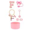 7pcs Cup Accessories Set for Stanley 30oz 40oz Tumbler Straw Cover Cap Boot Spill Proof Stopper Letter Keychain Charm Sticker