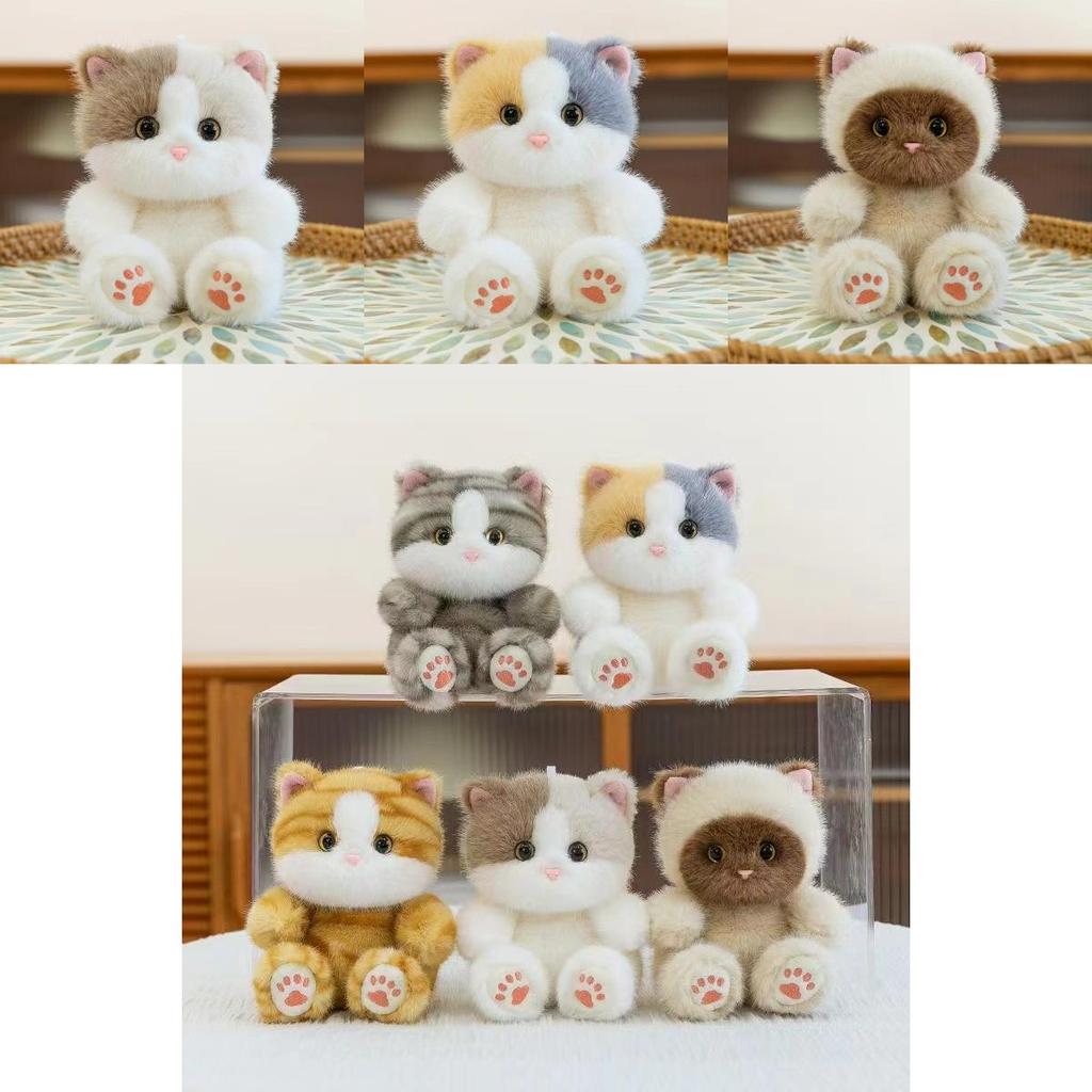 Siamese Cat Plush Toy With Pp Cotton Filling For Gift And Collection