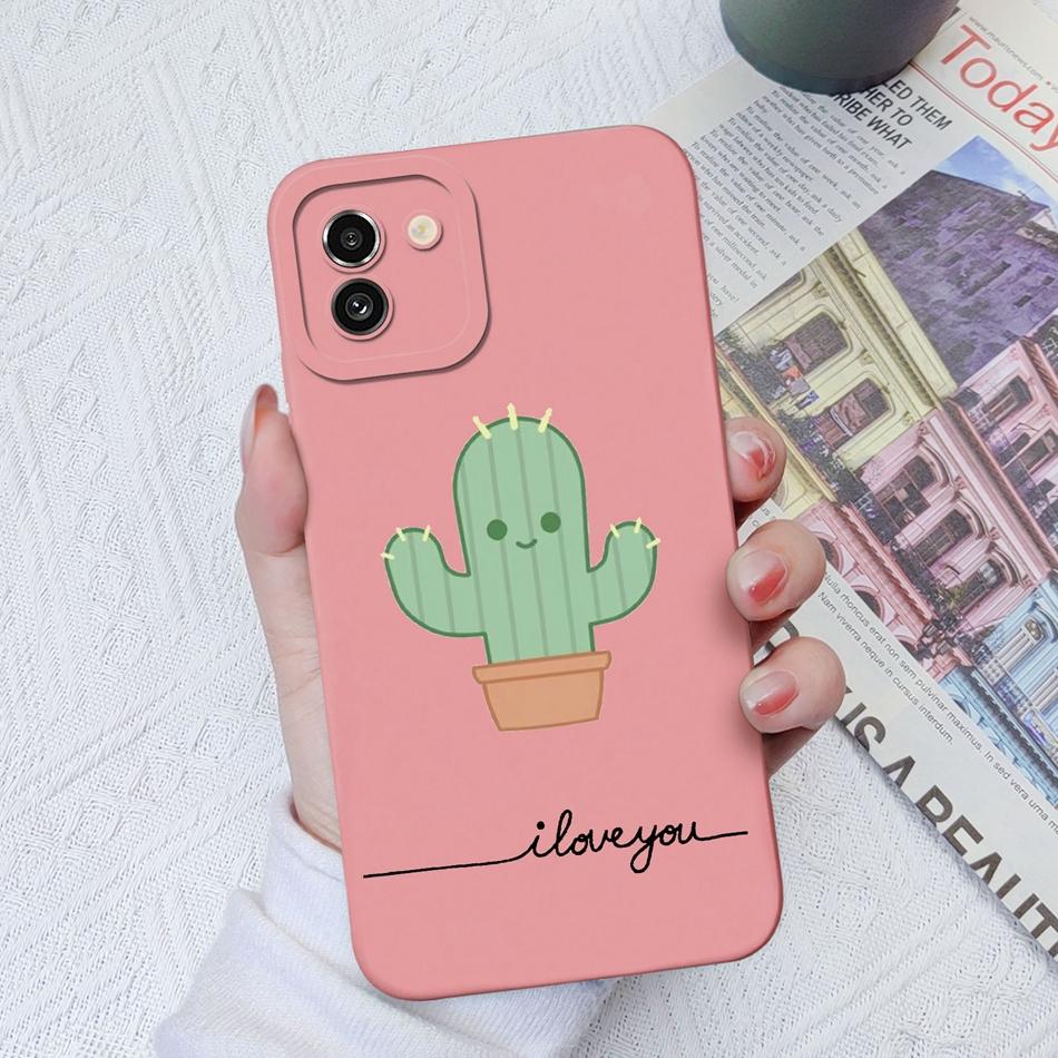 Case For Samsung A03 Core A03S Painted Soft Liquid Silicone Fashion Back Cover For Samsung Galaxy A 03 A03Core A03 S Funda Coque