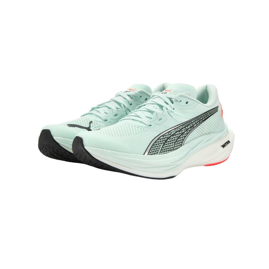 Puma Deviate Nitro 3 Peaceful Blue Men Sneakers Green Glowing-Red 309707-19