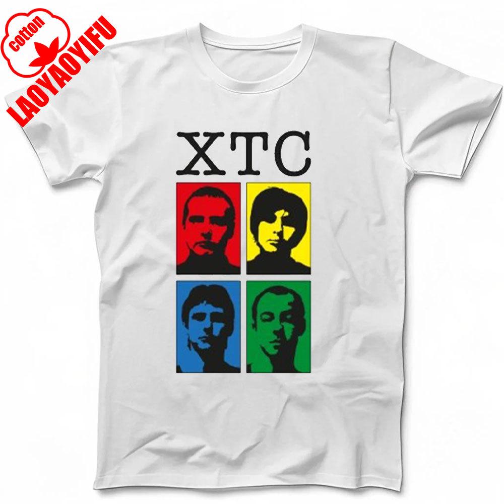 XTC Drums and Wires New Wave Rock Music Gift Black T Shirt Fashionable and Casual Combed Cotton Short Sleeved Round Neck T-shirt