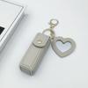 Yousheng Keychain Lipstick Bag Love Mirror Protective Faux Leather Case Portable Keyring Cell Phones Wallet Car Key Chain
