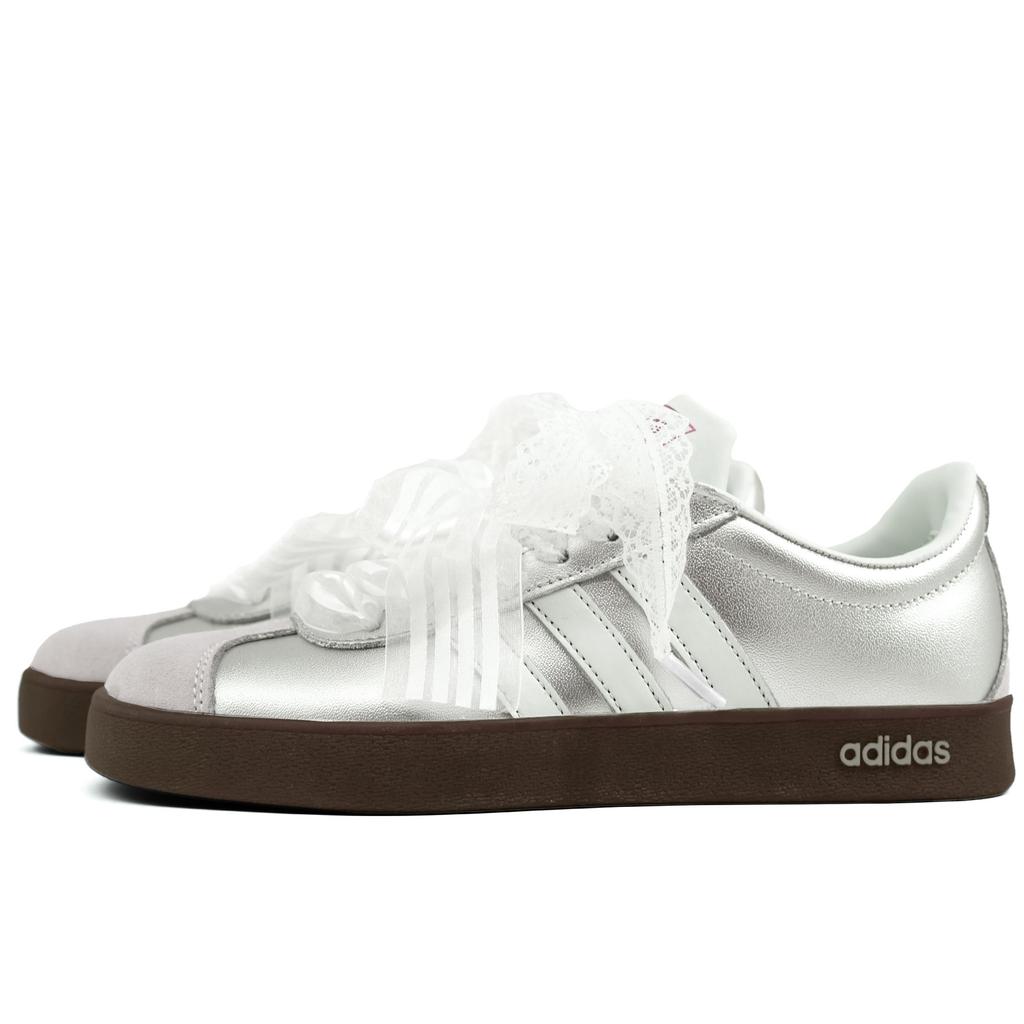 Adidas VL COURT 2.0 Low top Skateboard Shoes Women's Silver White ID6015(Team973-)