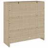 Storage Cabinet with Shelf Beige 100 x 36 x 102 cm Rattan