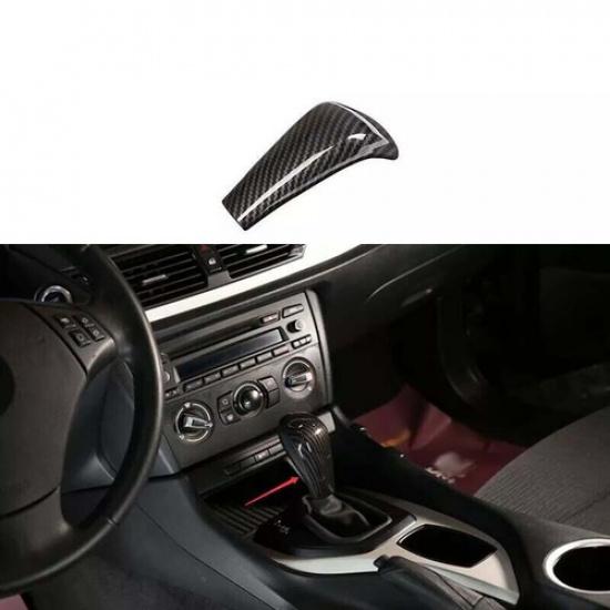 2005-12 For BMW 3-Series E90 Central Console Gear Carbon Fiber Shift Knob Cover