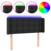 VidaXL Tête de Lit à LED Meuble de Chambre à Coucher Accessoire de Lit Simple Tête de Cadre de Lit Intérieur Noir 3123320