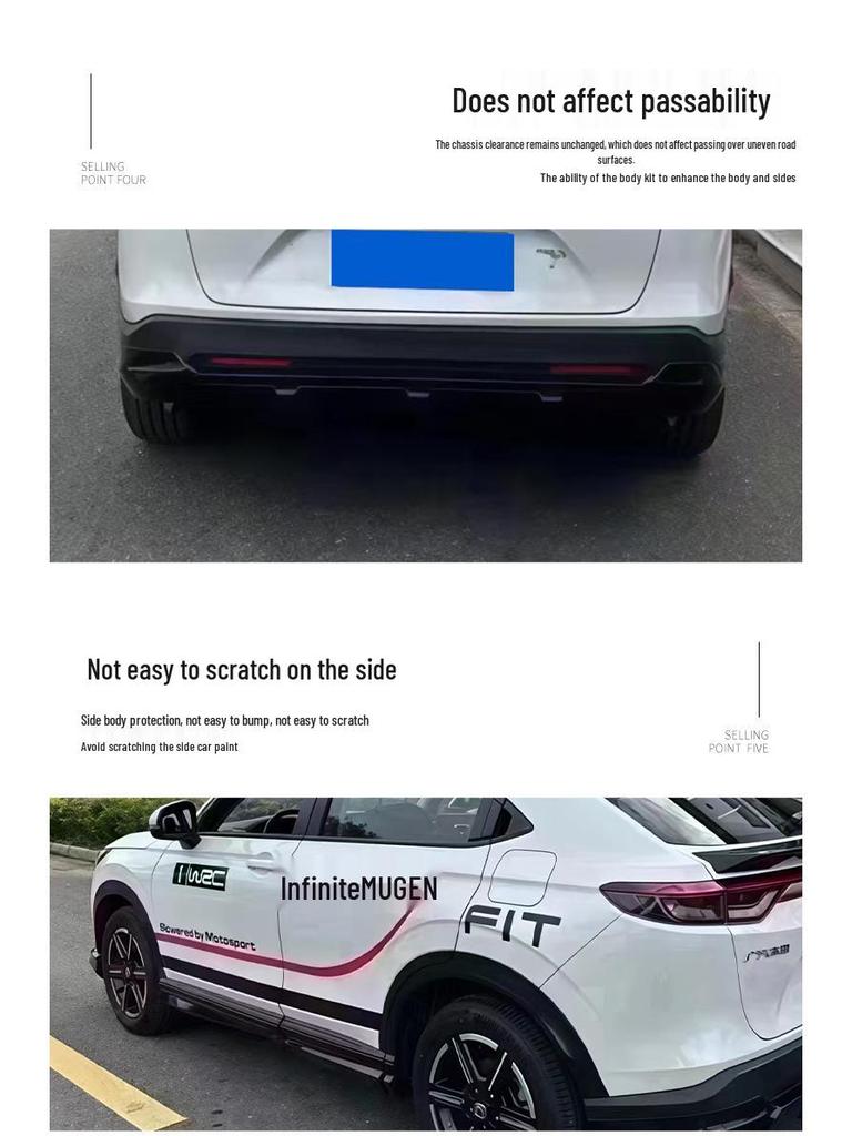 2022 Honda Vezel HRV Mugen Style Body Kit: Front Lip, Side Skirts, Rear Lip