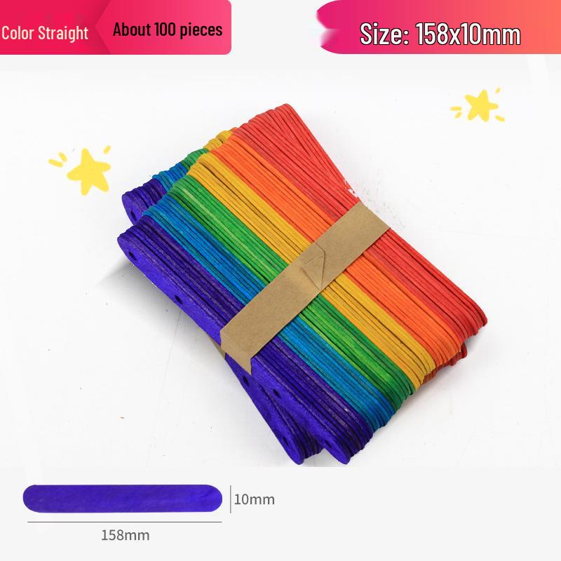 Natural Birch Wood Ice Cream Sticks, 50-Pack for DIY Models and Beauty Mixing