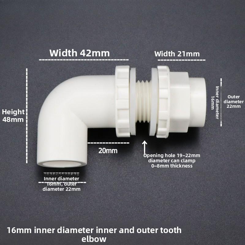 white 16mm Garden PVC Connector Fittings Straight 90 ° Elbow Tee Water Pipe Adapter Aquarium Water Supply 5-Way Joint
