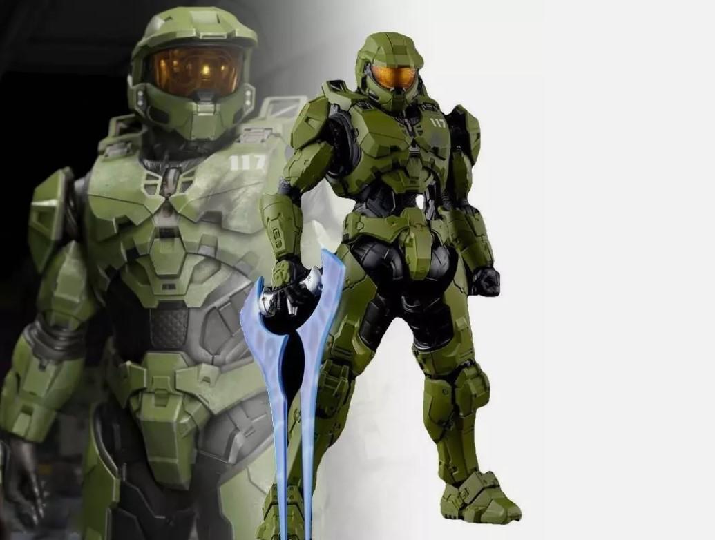 

Halo figure toy Master Chief Spartan Halo Master Chief Spartan 18cm 18 зелений