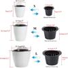 Sungmor Self Watering Wall Planter - Modern White & 3PC Pack & Mixed Size - Indoor Outdoor Vertical Flower Pot - Wall Mounted Window Hanging Pot -