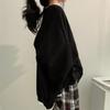 Women's Casual Two-in-One Sweatshirt, Loose Korean Style Solid Color Fleece Top, All-Match Spring Autumn Outerwear