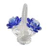 Beautiful Crystal Flower Basket Figurines Crystal Art Car Ornaments  Dressing Table