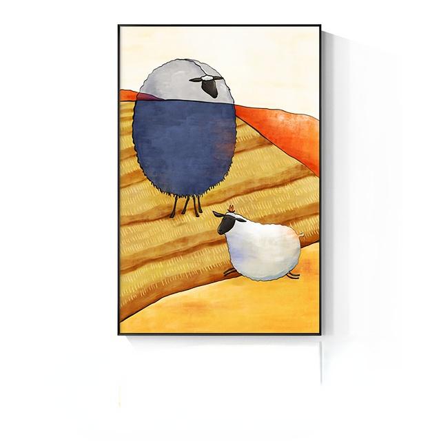 Modern Abstract Antelope Sheep Wall Art Canvas Painting Nordic Posters And Prints Wall Pictures For Living Room Home Decor