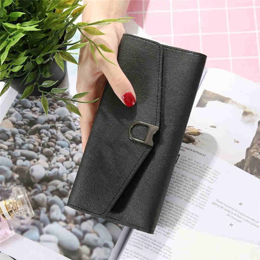 Females Long Clutch Wallets Lady Purses Envelope Wallet PU Leather Women Money Bag