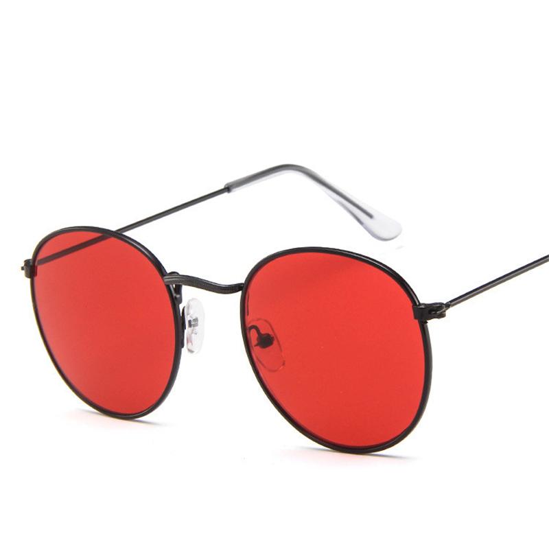 Luxury Vintage Round Sunglasses Women Designer Fashion Mirror UV400 Sun Glasses For Lady Eyewear Female Brand