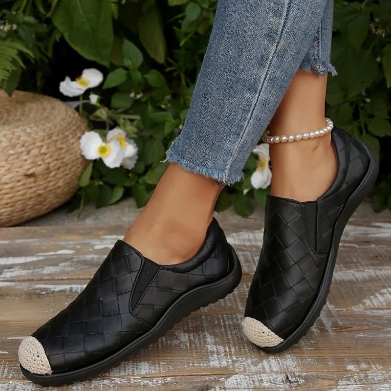 

Мода 2025 Высокое качество Женская обувь Большой размер Женские балетки Модные Круглый носок Повседневные Новые Легкие Мягкая подошва Лучший продавец Балетки 43 чёрный