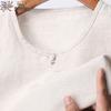 Men's Summer Cotton Linen Blend Round Neck T-Shirt
