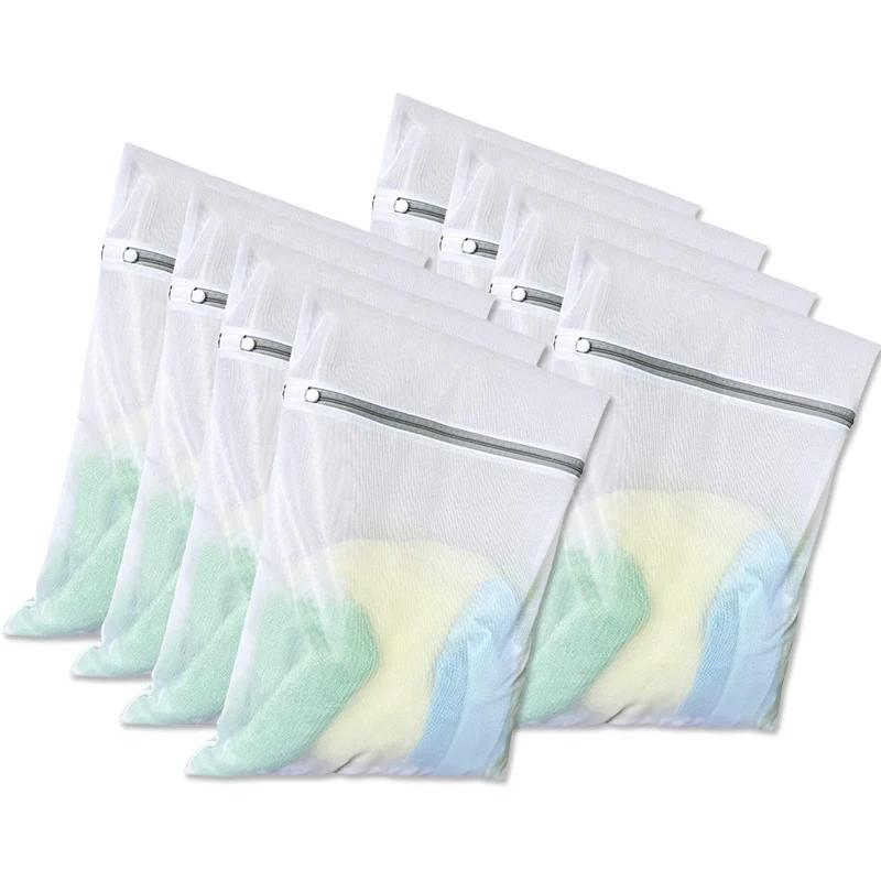 5/10Pcs Mesh Laundry Bags, Mesh Wash Bags, Durable Mesh Structure with Strong Zipper, Suitable for Underwear, Delicate Clothes
