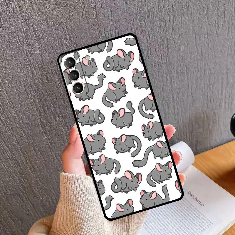 Süße Cartoon-Chinchilla-Handyhülle für Samsung Galaxy S24 S26 Ultra S20 S21 S22 S23 S25 Plus S10 S24 S25 FE Hülle