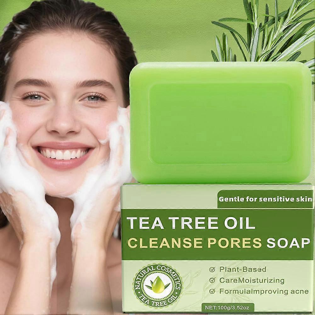 Sapone all'Olio di Tea Tree 100g Detergente Naturale per il Corpo alle Erbe Cura della Pelle Idratante