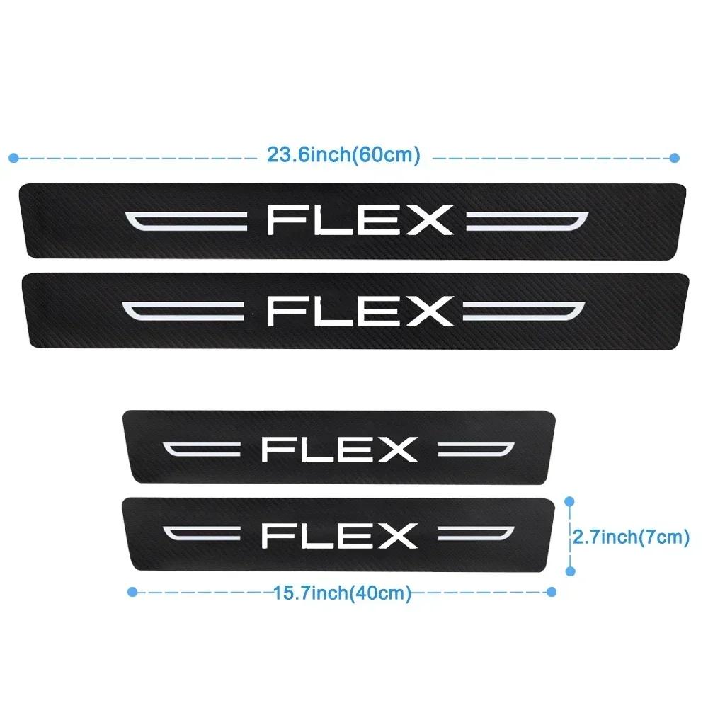 For Ford FLEX Logo Car Door Threshold Sill Protector Anti Scratch Waterproof Protective Film Decals Auto Interior Accessories