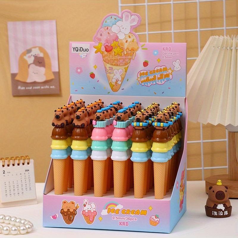 

36 шт. 0,5 мм Мягкий клей Кофейная кукла Мороженое Гелевая ручка Мультяшный стиль Ручка для подписи Подарочная ручка Креативные канцелярские товары Сезон Снова в школу Random style 36pcs