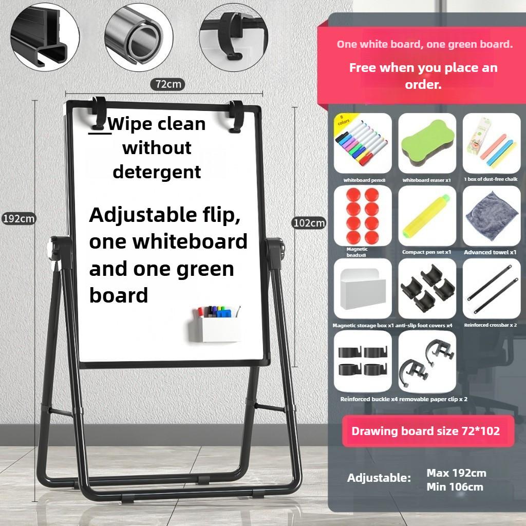Foldable 360 Degrees Magnetic Whiteboard Premium Magnetic Standing White Board Dual-side Notice Board Writing Boards Stands