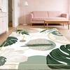 Minimalist Leaf And Circle Large Floor Mat Decorative Carpet For Lounge Study Room And Stylish Apartment Accent