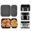 2Pcs/Set Foldable Air Fryer Liner Silicone Air Fryer Baking Tray Air Fryer Basket  Cake