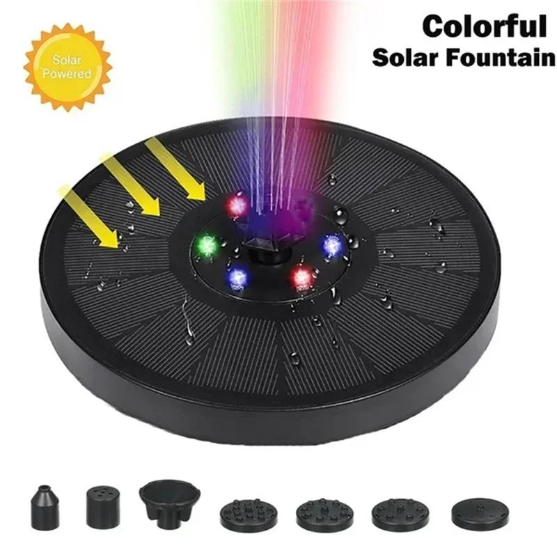 Fontana da Esterno Vasca per Uccelli Pompa per Fontana Solare Risparmio Energetico Kit per Irrigazione Piante Fontana Solare Colorata Pannello Solare Fontana Vasca per Uccelli Giardino Esterno