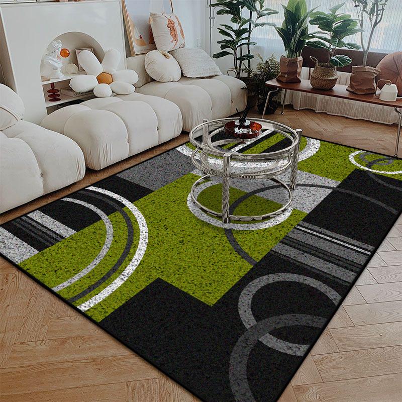 Teppich im nordischen Stil mit Linienmuster Wohnzimmer Große Größe Rutschfest Leicht zu reinigen Eingangstürmatte Weich Waschbar Esszimmerbereich Teppich