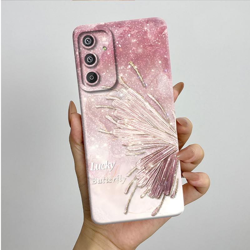 Phone Case for Samsung Galaxy M15 5G F15 5G Fashion Painted Half-wrapped Case Soft Silicon Cases E156 M156 Protection Back Cover