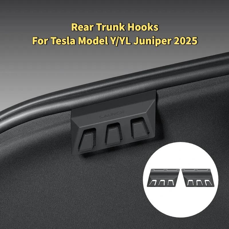 For Tesla New Model Y Juniper/Model 3 Highland 2025 ABS Seat Back Hook Multiple Hooks Foldable Design Glove Box Hook Accessories
