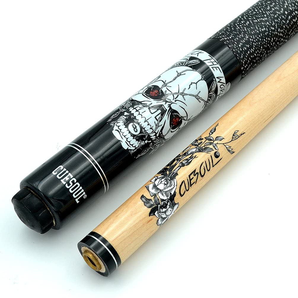 Black Scorpion CUESOUL ROCK Series 2, 57-inch 21oz 1/2 Maple Pool Cue Stick Set