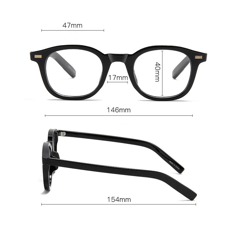 Blue Light Blocking  Oval Myopia Glasses With Degree Black Frame Computer Optical Spectacles Prescription 0 -0.5 -0.75 To -6