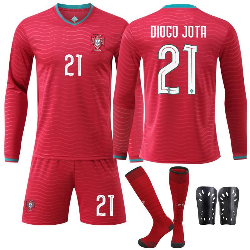 Long-sleeved Football Uniform No. 7 C Ronaldo Jersey Set 8B Fee Sports Team Portugal World Cup