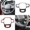 3Pcs/Set Carbon Fiber Style Steering Wheel Cover Trim Fit For Ford F-150 F-250 F-350 Expedition