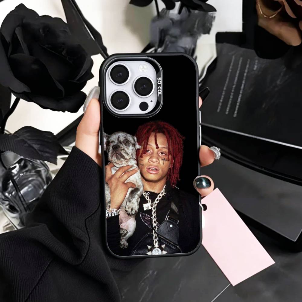 R-Rapper T-Trippie R-Redd Phone Case For iPhone17,16,15,14,13,12,11 Plus,Pro Max Colored Silver Plated Inside Cover