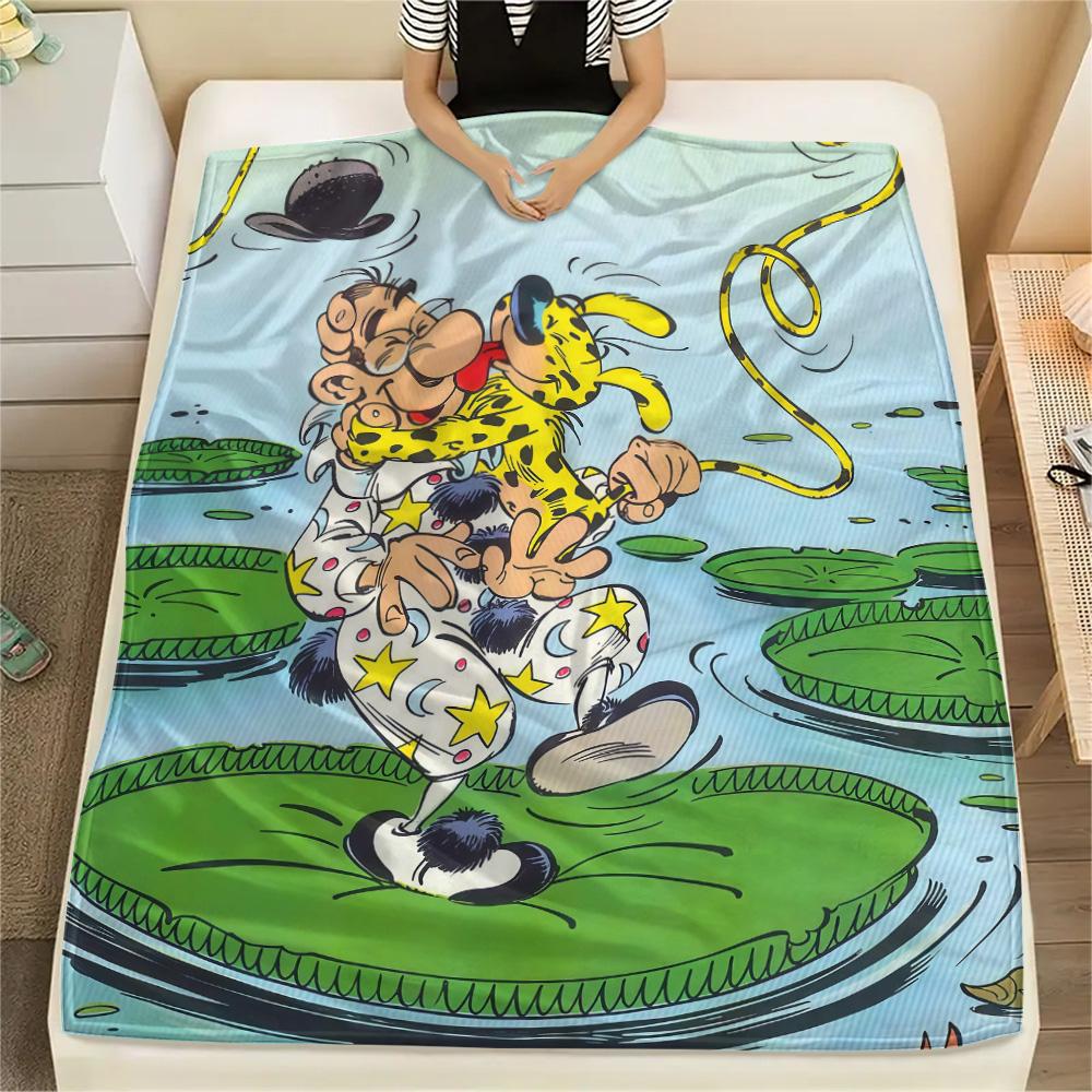 Marsupilami Flannel Blanket, High Quality Comfortable for All Seasons, Home Decor, Warmth and Comfort