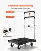 VEVOR Foldable Push Cart Dolly, 149.69 Kg Capacity, Folding Platform Truck with Swivel Wheels, Moving Platform Hand Truck Flatbed Cart