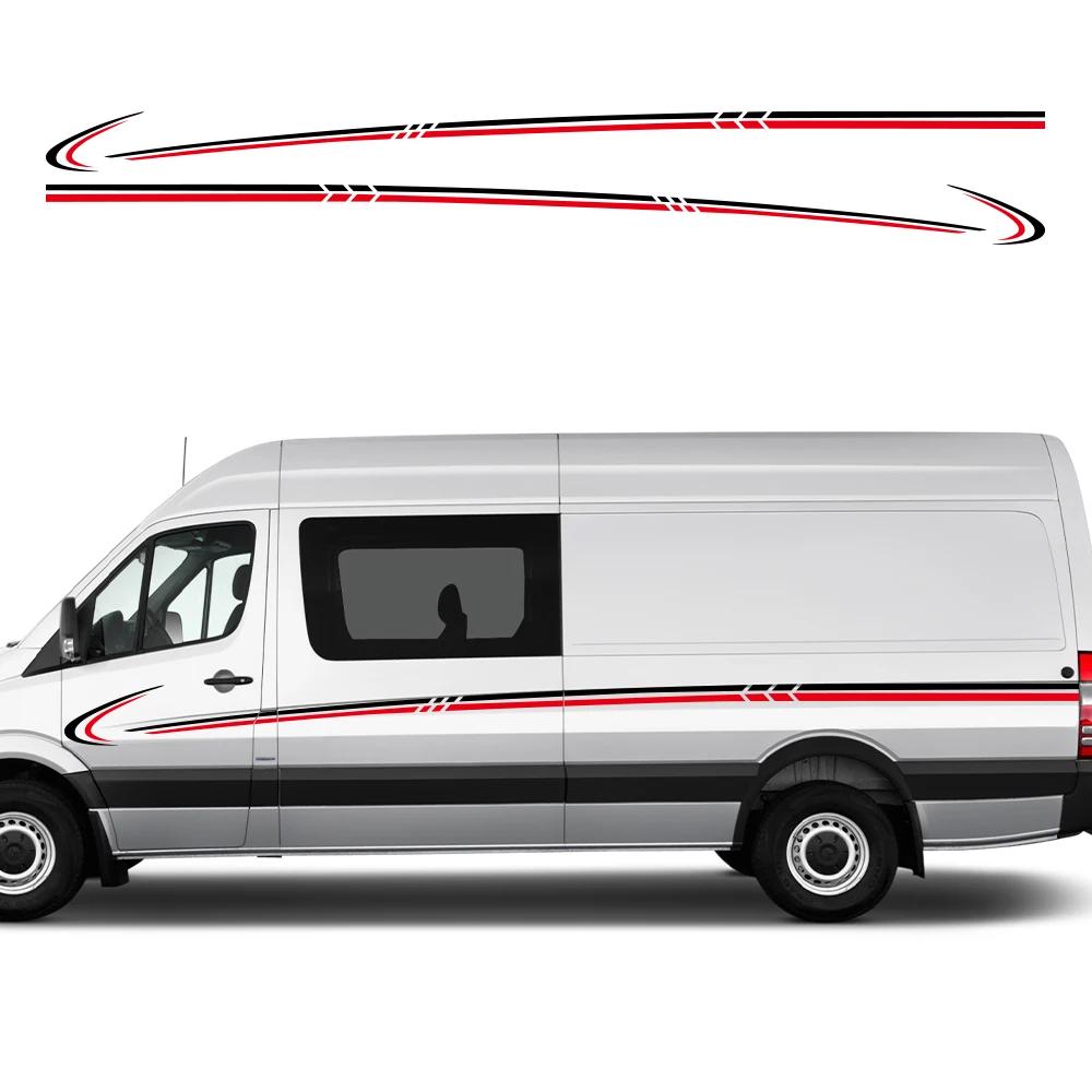 Car Body Wast Lines Sticker for Mercedes Benz Sprinter Van Camper Racing Sport Stripes Auto Body Decor DIY Vinyl Decal Cover